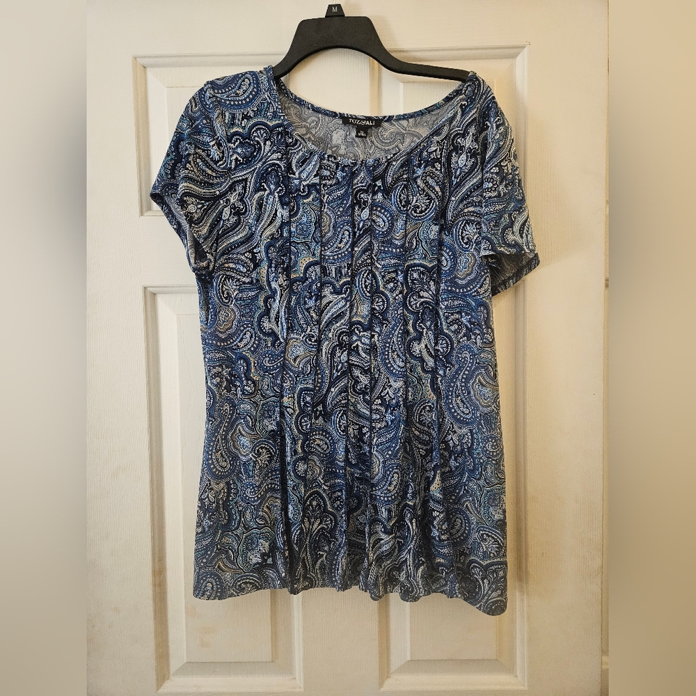 Roz & Ali paisley print xl shirt